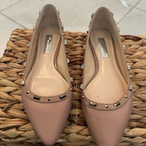 Women’s Pink Studded Flats